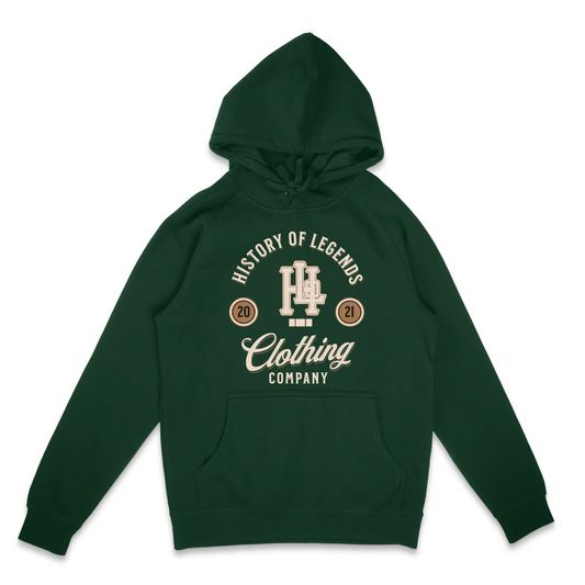 "HOL Company" Hoodie (Green & Beige)