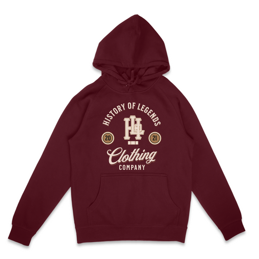 "HOL Company" Hoodie (Maroon & Beige)